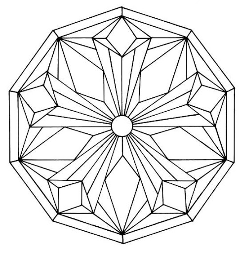 Mandala to color patterns geometric - 5